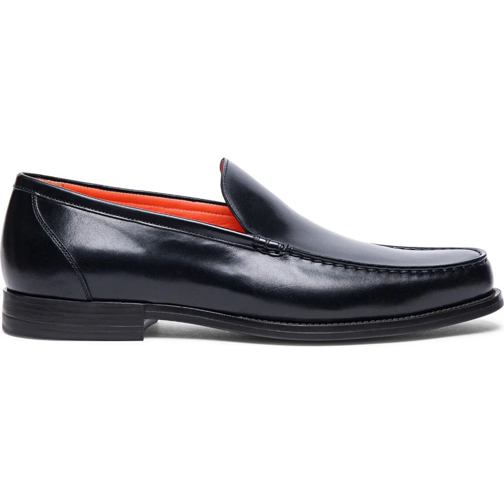 Santoni Faith Soft Leather Loafers Black Men's Shoes